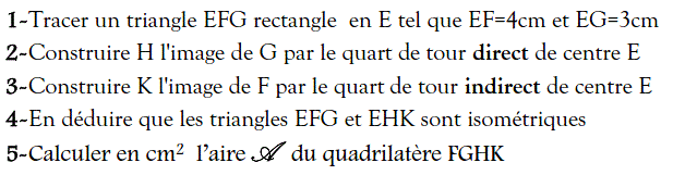 Quart de tour: Exercice 8