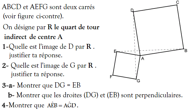 Quart de tour: Exercice 18