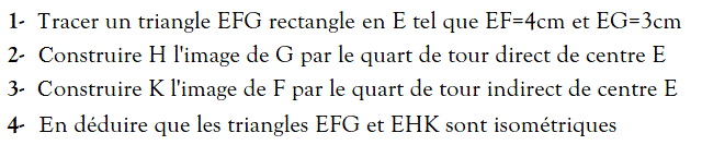 Quart de tour: Exercice 4