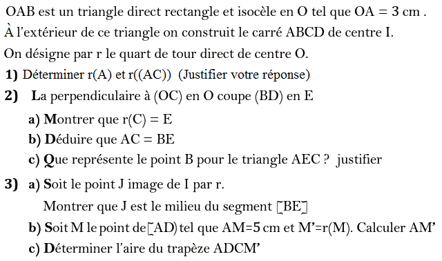 Quart de tour: Exercice 21