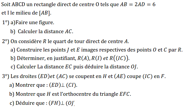 Quart de tour: Exercice 19