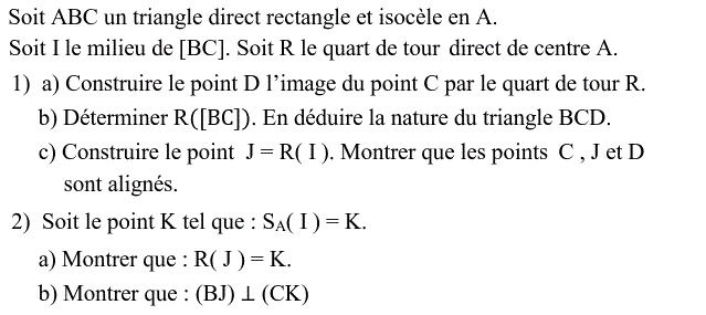 Quart de tour: Exercice 9