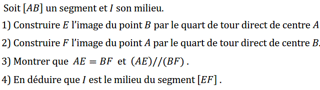 Quart de tour: Exercice 1