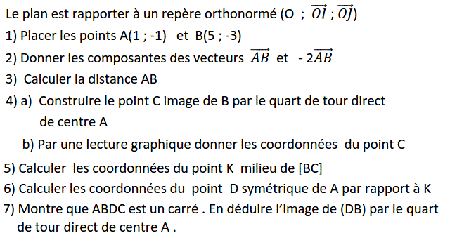 Quart de tour: Exercice 22