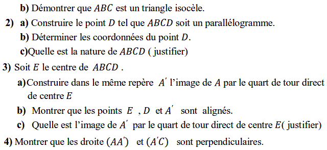 Quart de tour: Exercice 25