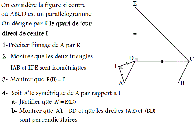 Quart de tour: Exercice 13