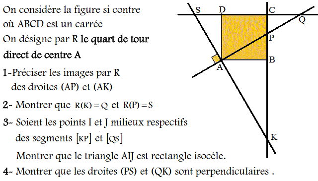 Quart de tour: Exercice 13