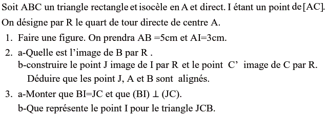 Quart de tour: Exercice 5