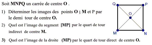 Quart de tour: Exercice 3