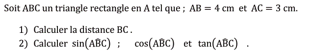 Rapports trigonométrique: Exercice 14