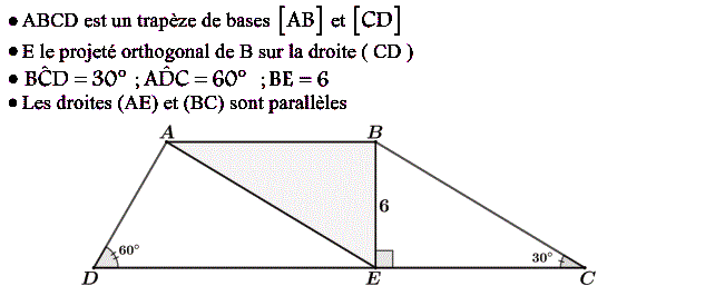 Rapports trigonométrique: Exercice 60