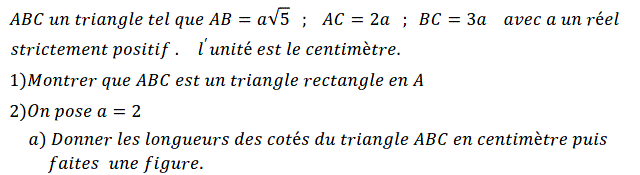 Rapports trigonométrique: Exercice 48