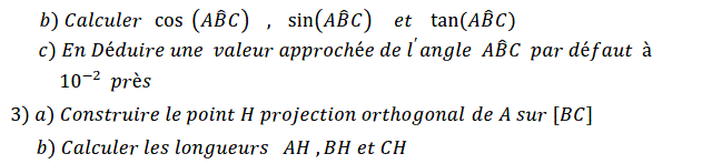 Rapports trigonométrique: Exercice 48
