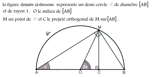 Rapports trigonométrique: Exercice 67