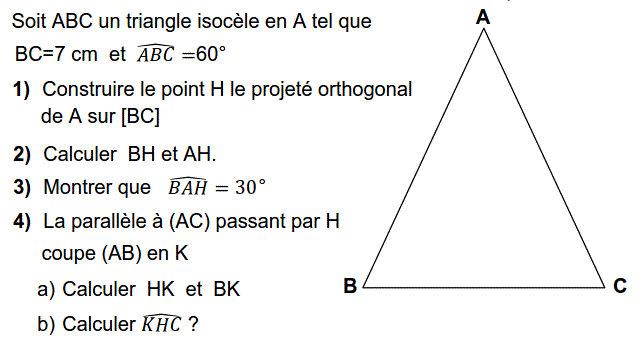 Rapports trigonométrique: Exercice 41