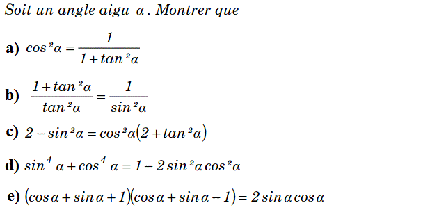 Rapports trigonométrique: Exercice 34