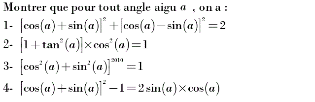 Rapports trigonométrique: Exercice 32