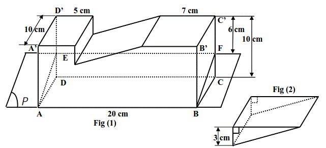 Sections planes solide: Exercice 12