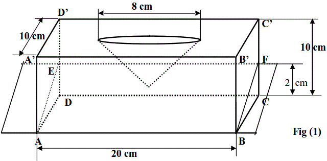 Sections planes solide: Exercice 14