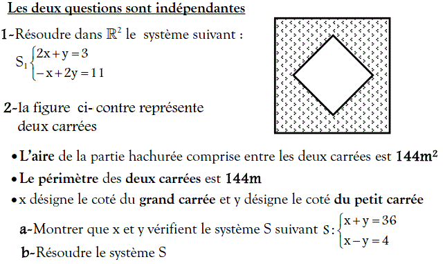 Système de deux équations: Exercice 20