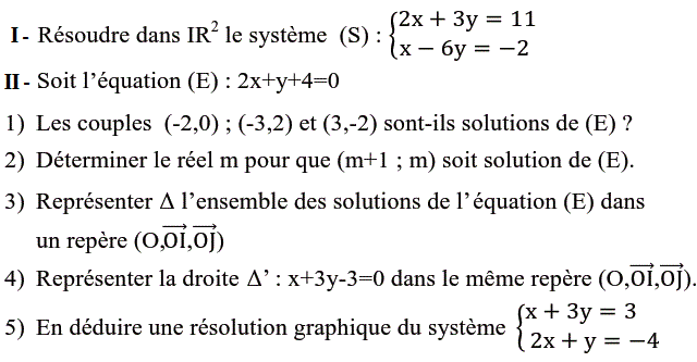 Système de deux équations: Exercice 34