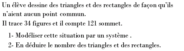 Système de deux équations: Exercice 33