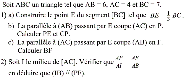 Thales: Exercice 19