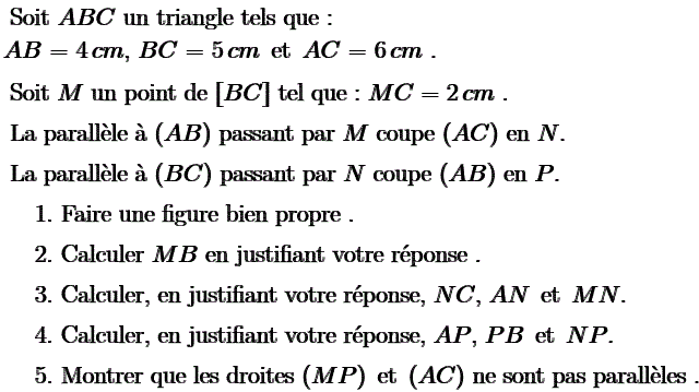 Thales: Exercice 11