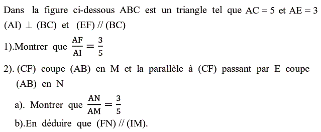 Thales: Exercice 30