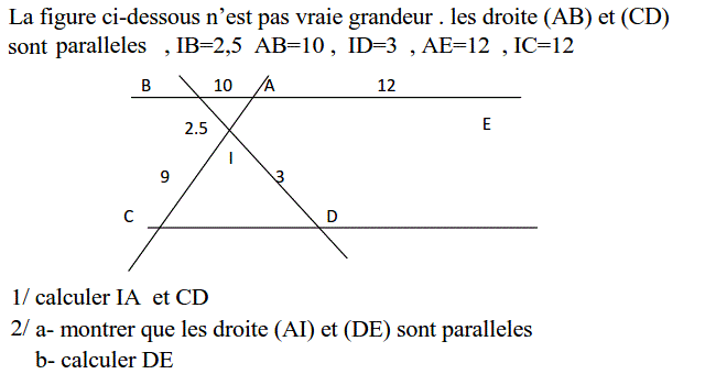 Thales: Exercice 1