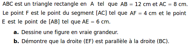 Thales: Exercice 1
