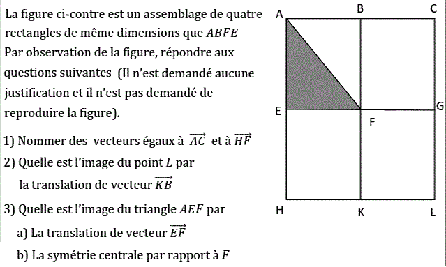 Vecteurs et translations: Exercice 45