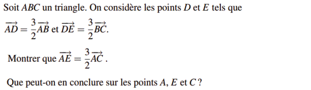 Vecteurs et translations: Exercice 6