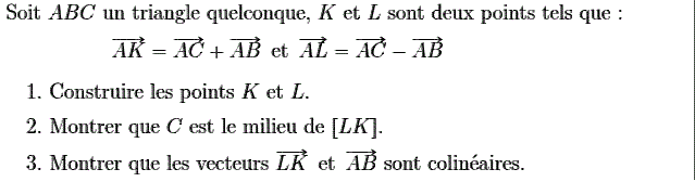 Vecteurs et translations: Exercice 1