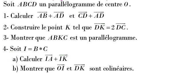 Vecteurs et translations: Exercice 13