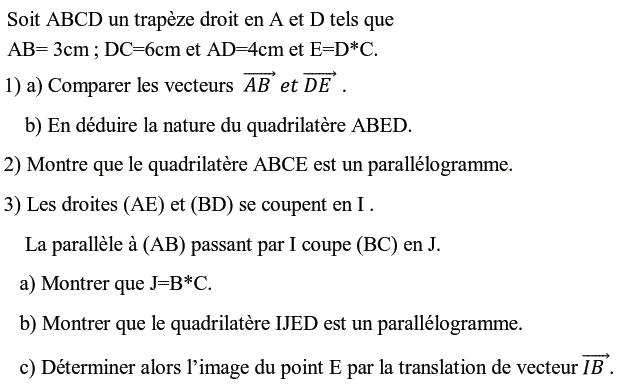 Vecteurs et translations: Exercice 50