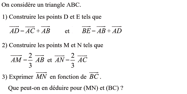 Vecteurs et translations: Exercice 14