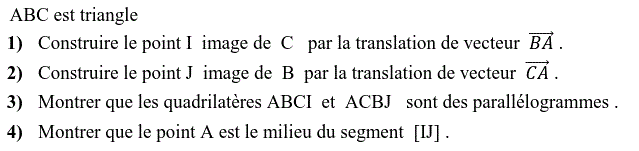 Vecteurs et translations: Exercice 25