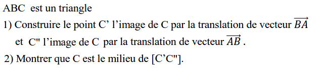 Vecteurs et translations: Exercice 24