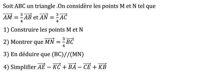Vecteurs et translations: Exercice 11