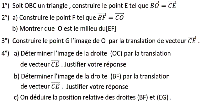Vecteurs et translations: Exercice 81