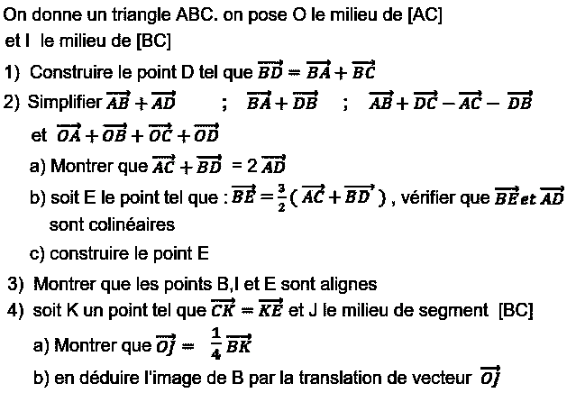 Vecteurs et translations: Exercice 76