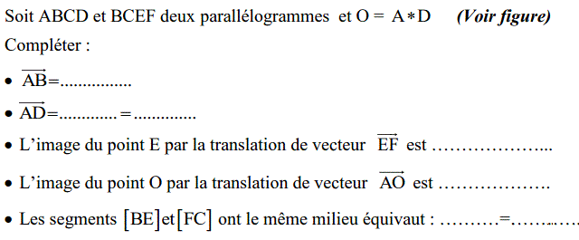 Vecteurs et translations: Exercice 24