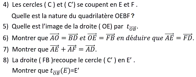 Vecteurs et translations: Exercice 88