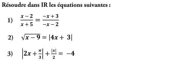 Problèmes du 1er et du second degré: Exercice 1