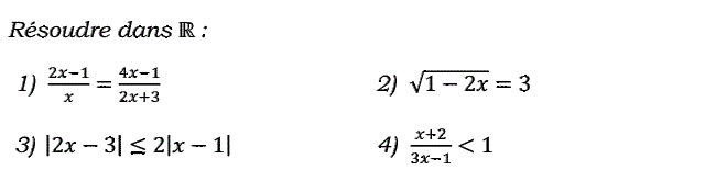 Problèmes du 1er et du second degré: Exercice 4
