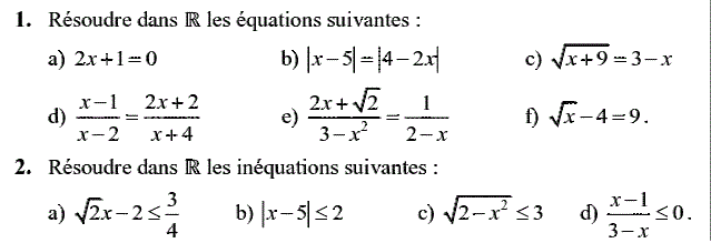 Problèmes du 1er et du second degré: Exercice 48