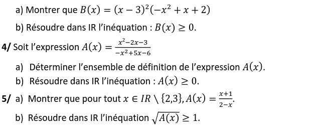 Problèmes du 1er et du second degré: Exercice 112