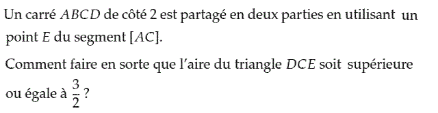 Problèmes du 1er et du second degré: Exercice 25