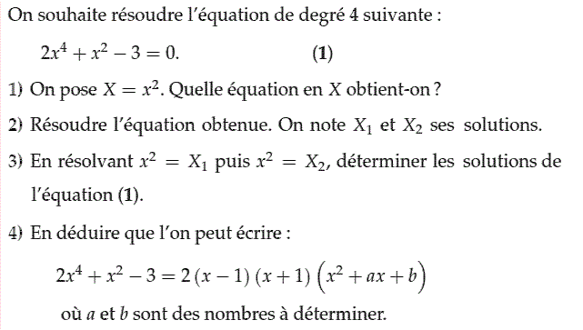 Problèmes du 1er et du second degré: Exercice 69